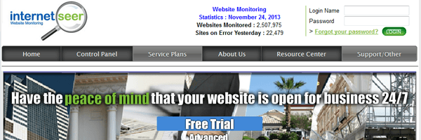 uptime website monitoren internetseer