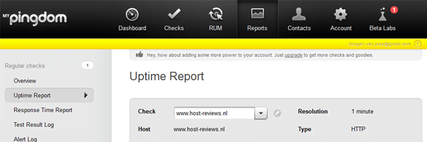 uptime website monitoren pingdom